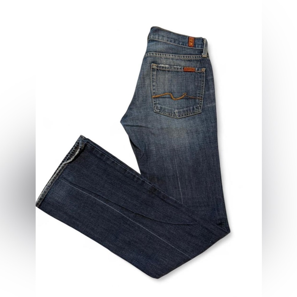 7 For All Mankind Women's Blue Boot Cut Jeans